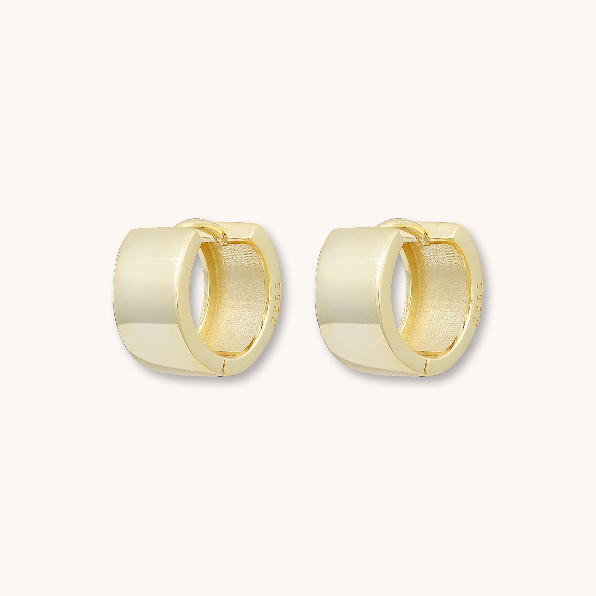 Chunky Huggie Earrings Gold
