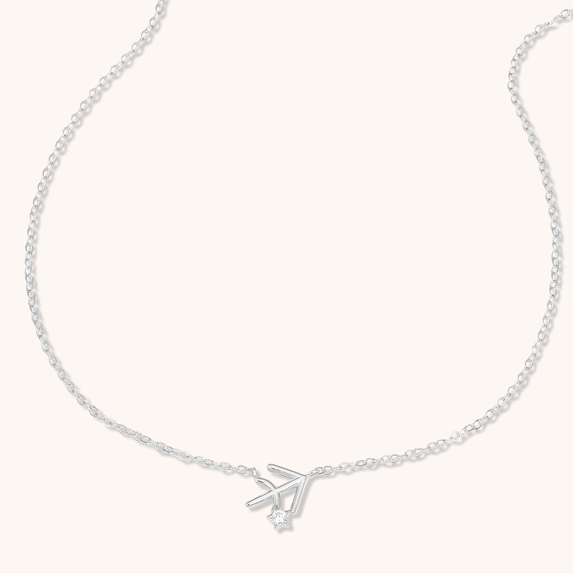 Sagittarius Star Sign Necklace Silver