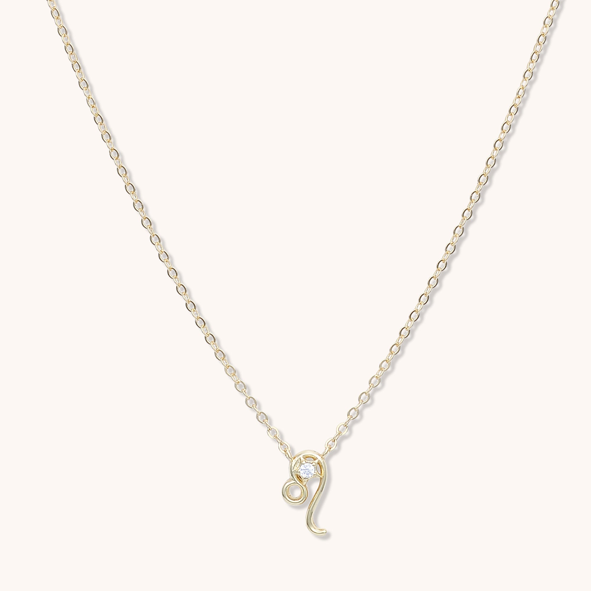 Leo Star Sign Necklace Rose Gold