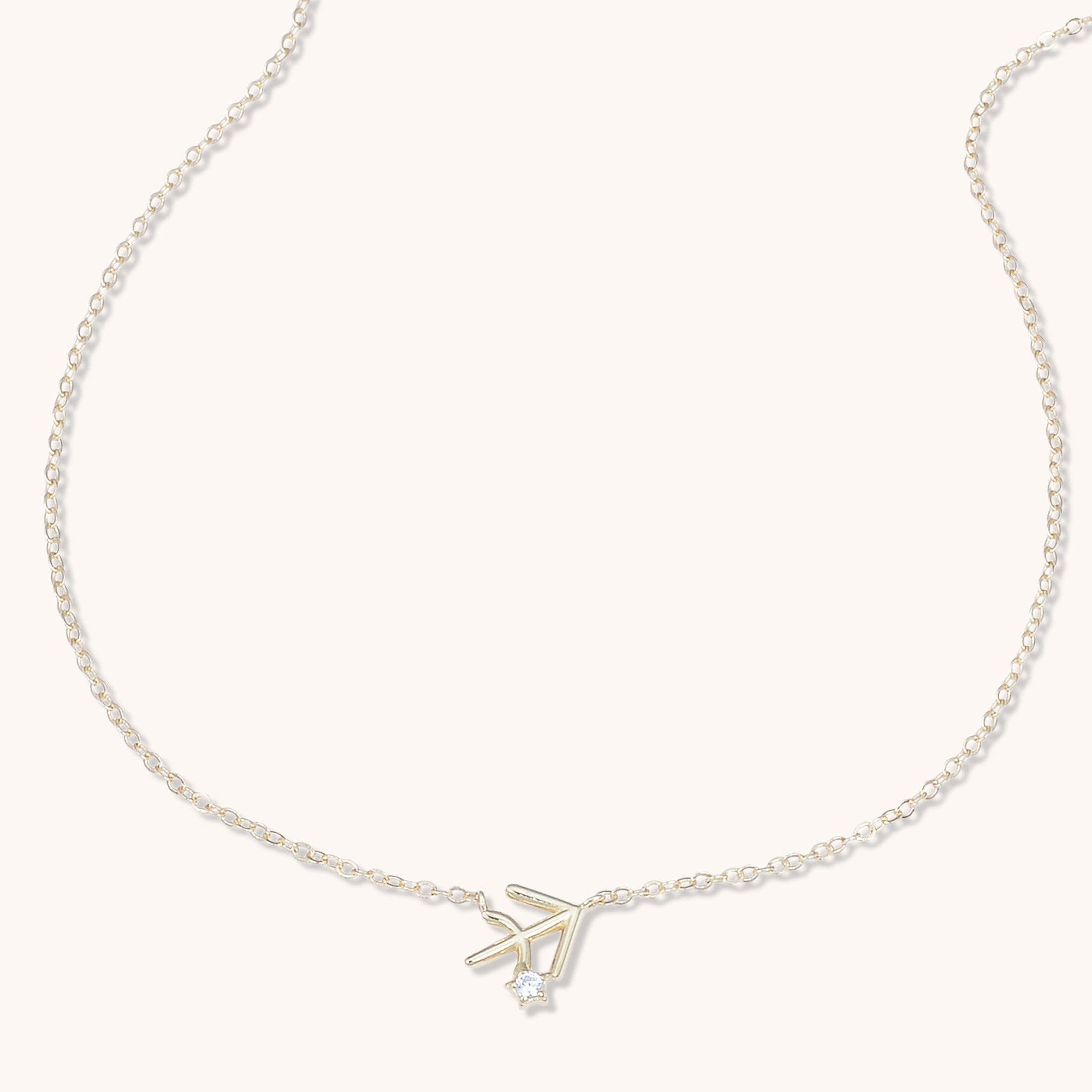 Sagittarius Star Sign Necklace Rose Gold