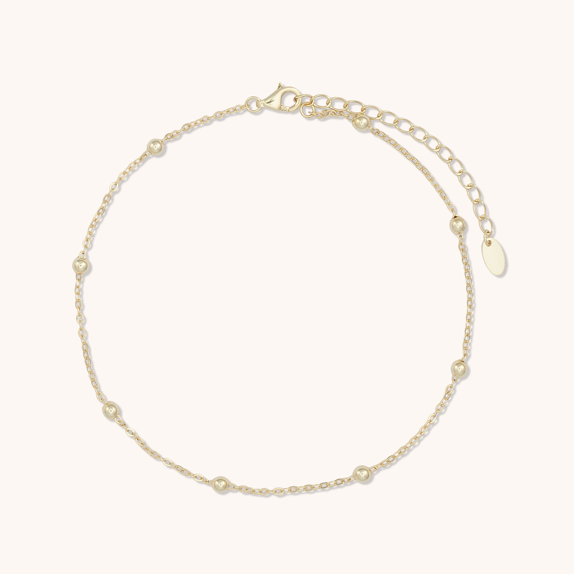 Satellite Dot Anklet Gold