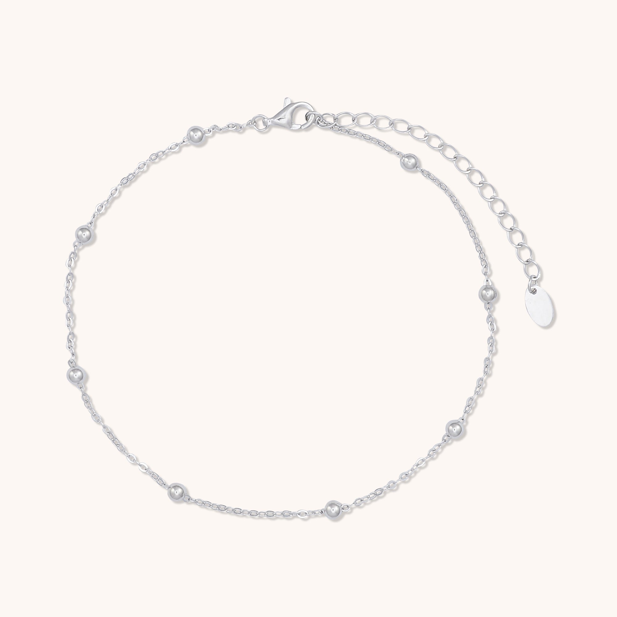 Satellite Dot Anklet Silver