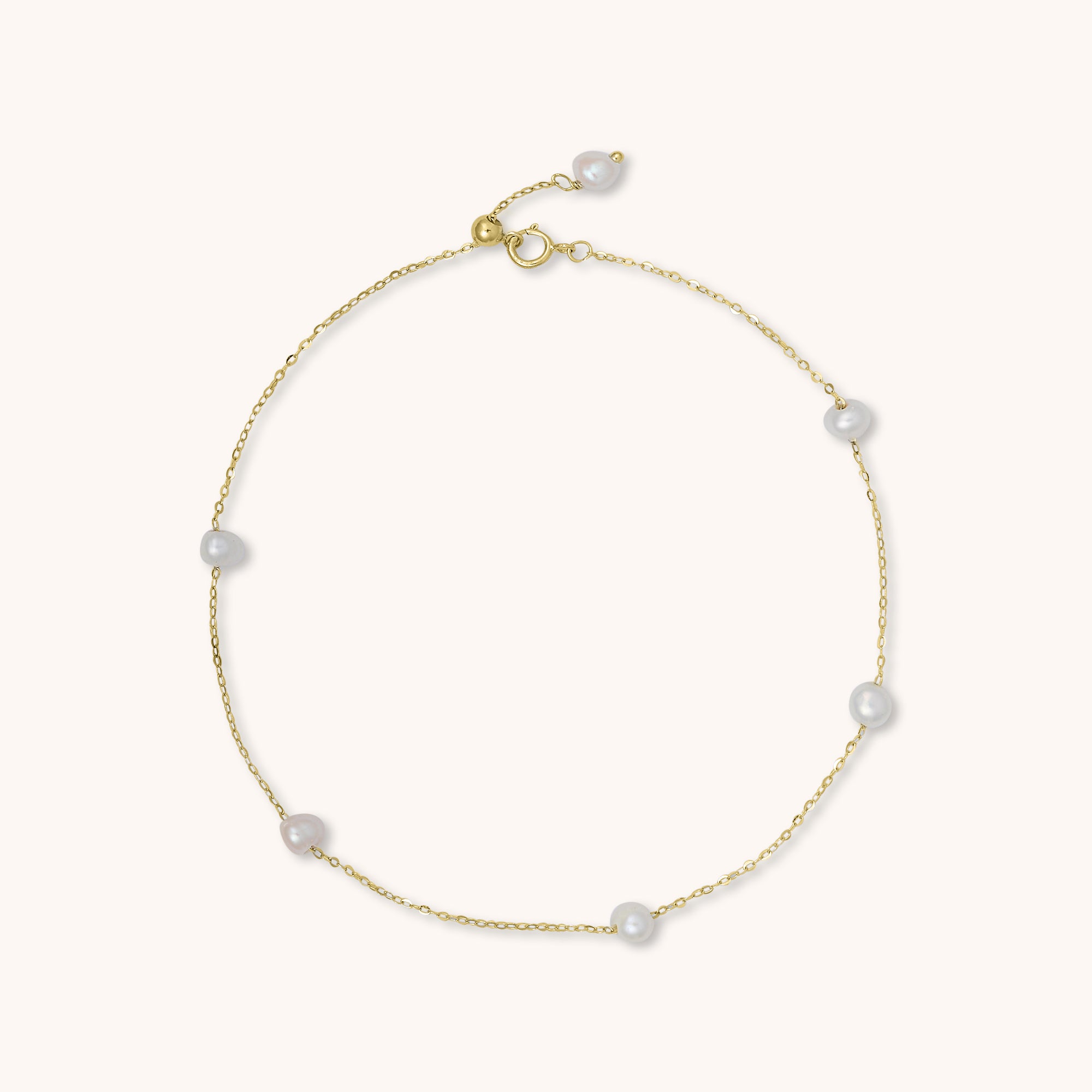 Echo Pearl Station Bracelet Gold