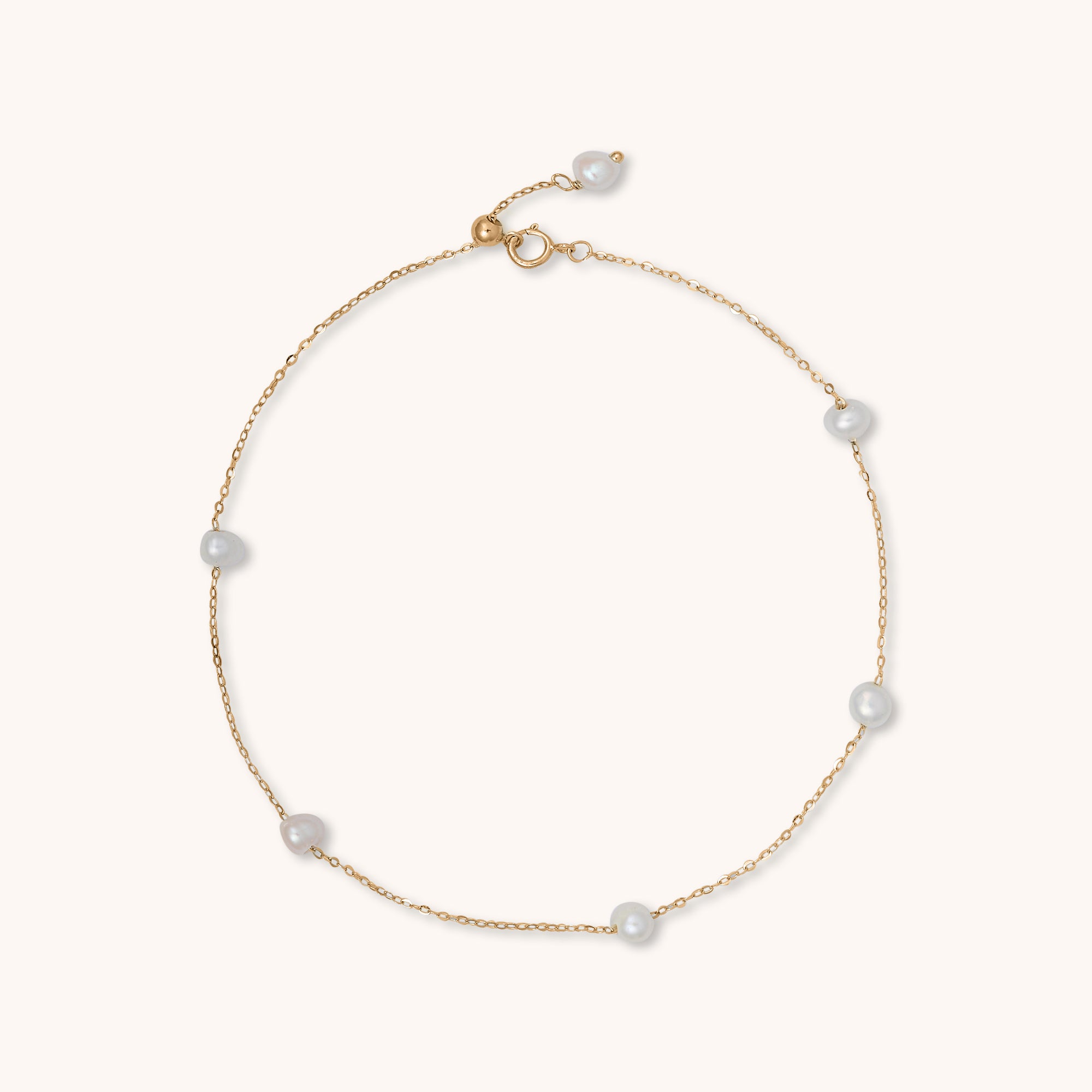 Echo Pearl Station Bracelet Rose Gold